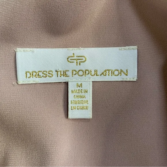 Anthropologie Dress The Population Rose Gold Loreley Delilah Midi Dress Medium - Picture 14 of 16